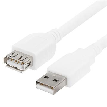 USB 2.0 A Male To A Female Extension Cable - 15 Feet White