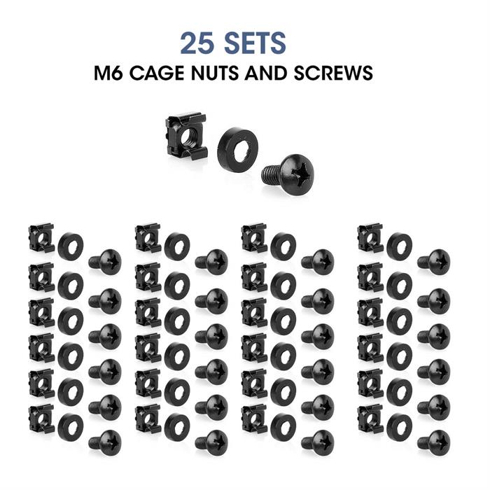 25sets of M6 Cage Nuts and Screws