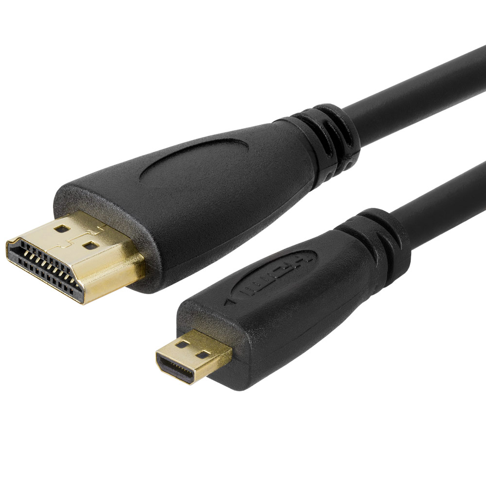 Uændret mål Tolkning Micro HDMI to HDMI cable Gold Plated - 10 Feet