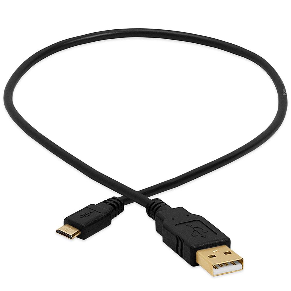 kommentar Rute Ren USB 2.0 A Male To Micro B Male 5-Pin Gold-Plated Cable - 1.5Feet Black