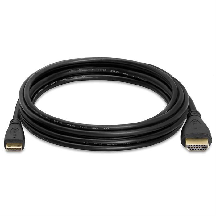 Cmple - Mini HDMI to HDMI Cable 10ft, HDMI Mini to HDMI, 60Hz HDMI 2.0 Cable, Monitor to Digital Camera HDMI Cables, 4k HDMI Adapter Cord for Camcorder, Tablet, Ultrabook, Laptop, HDTV - Black