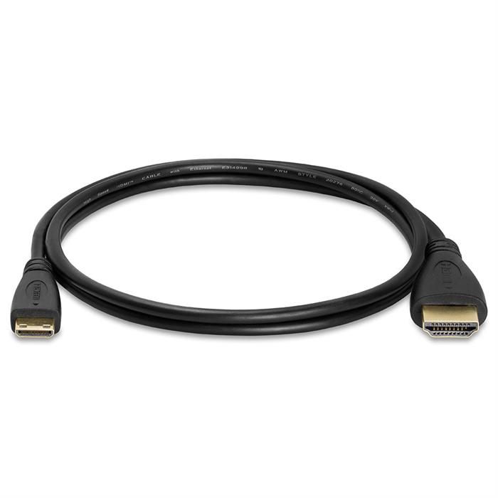 Cmple - Mini HDMI to HDMI Cable 3ft, HDMI Mini to HDMI, 60Hz HDMI 2.0 Cable, Monitor to Digital Camera HDMI Cables, 4k HDMI Adapter Cord for Camcorder, Tablet, Ultrabook, Laptop, HDTV - Black