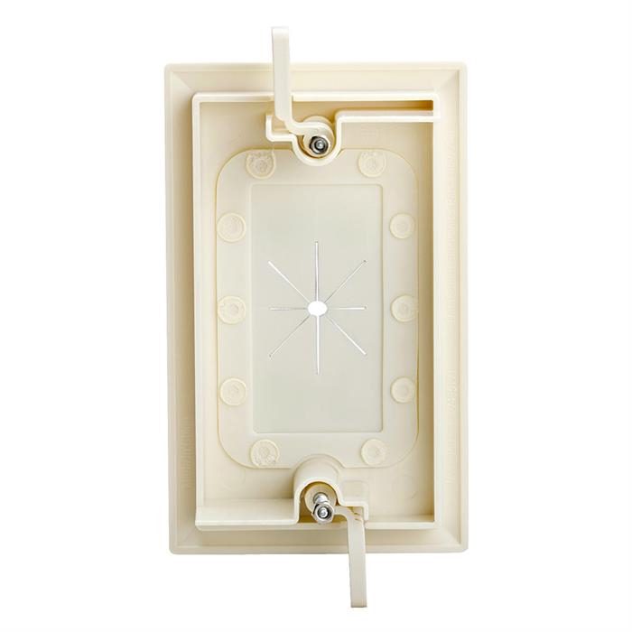 Cmple - One-Gang Wall Plate, 1 Gang Low-Voltage Cable Plate with Flexible Opening Pass-Through Insert Wall Plate Holds up to 6 cables - Lite Almond
