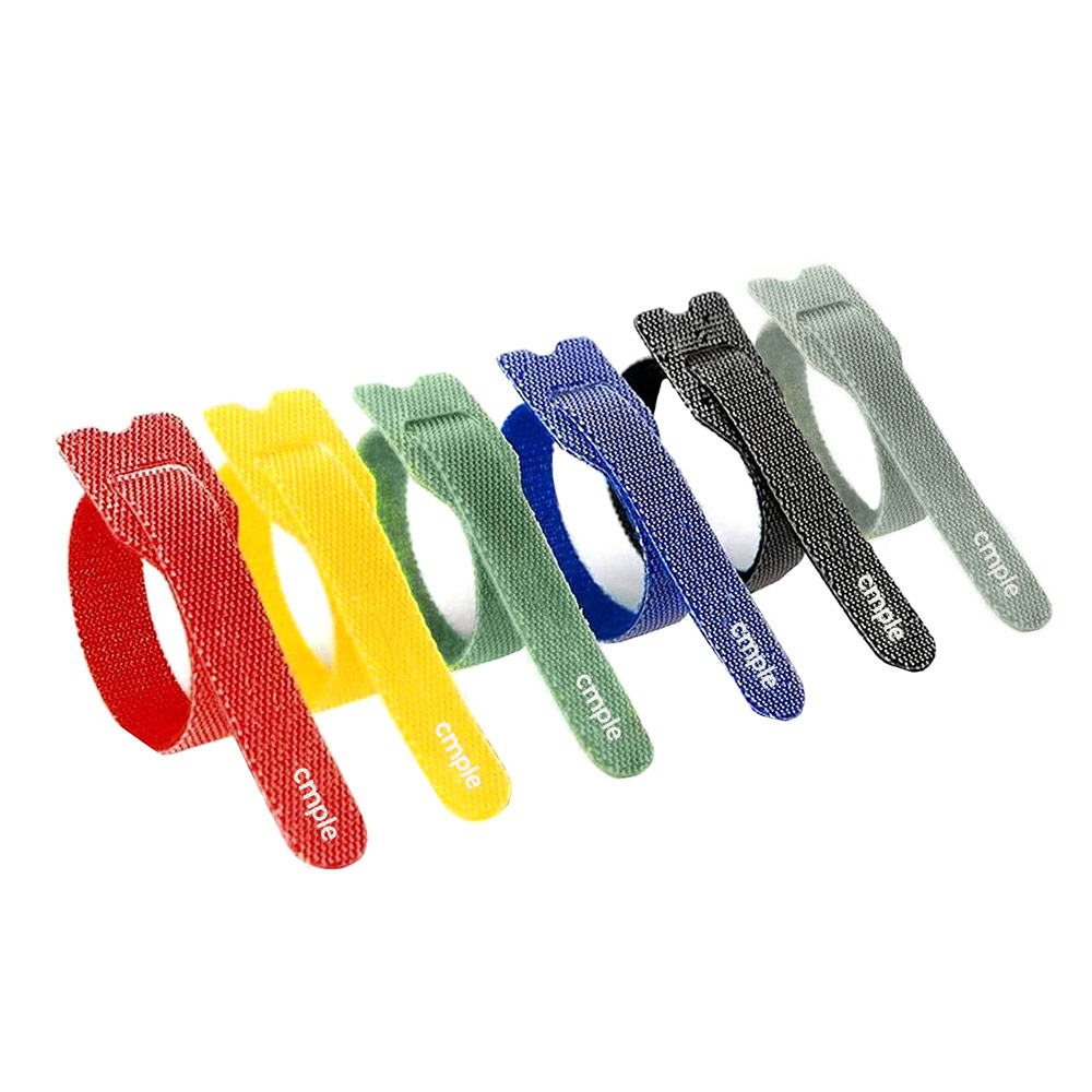 6x Colorful Hook & Loop Strap Computer Cable with Travel Cable Tie Bundled Cable 