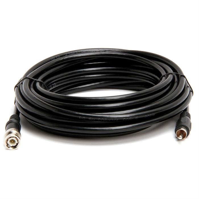 Cmple RG59U 25 Feet BNC Male to RCA Male, 75 Ohm, Coaxial BNC to RCA Video Cable, Black, (451-N)