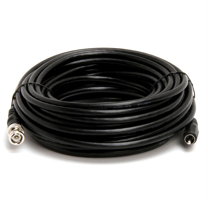 Cmple RG59U 50 Feet BNC Male to RCA Male, 75 Ohm, Coaxial BNC to RCA Video Cable, Black, (453-N)
