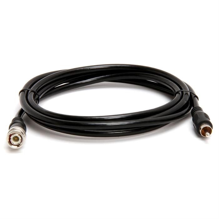 Cmple RG59U 6 Feet BNC Male to RCA Male, 75 Ohm, Coaxial BNC to RCA Video Cable, Black, (447-N)