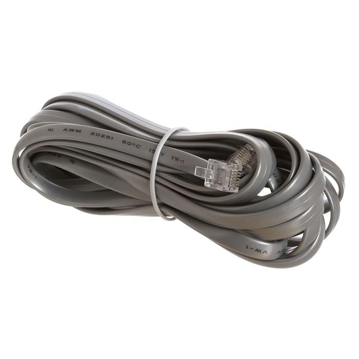 Cmple - Telephone Cord 14ft Phone Cord for Landline Male to Male 6P6C RJ12 Cable for 3 Lines Home Phone, Fax, DSL Modem, Router, Printer - Gray