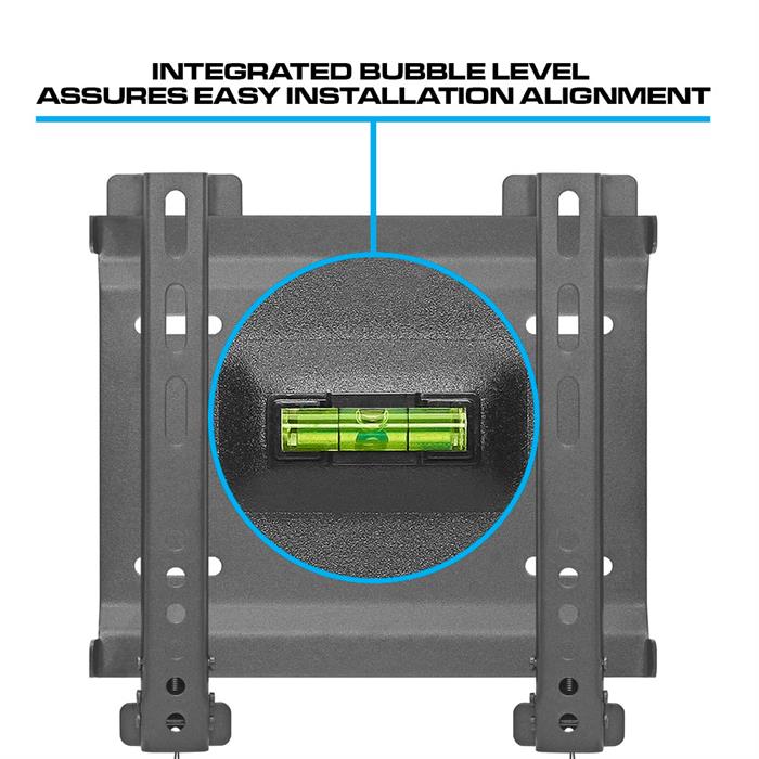 Integrated Bubble Level Assures Easy Installation Alignment