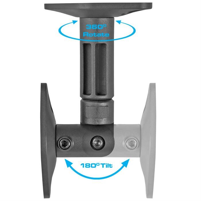360 Degree Rotate and Tilting up to 180° Speaker Wall/Ceiling Mount	