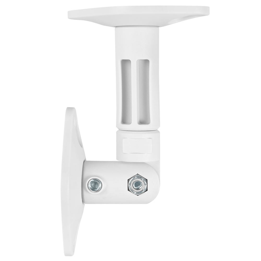 Cmple Universal Speaker Wall Mounts For Satellite Speakers Adjustable Tilt And Swivel Ceiling Wall Speaker Brackets 1 Pair White