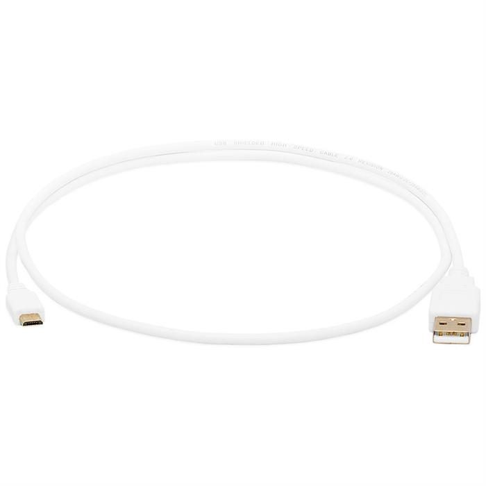 Cmple - USB 2.0 A Male to Micro B Male, Gold-Plated Charging Cable - 3 Feet White