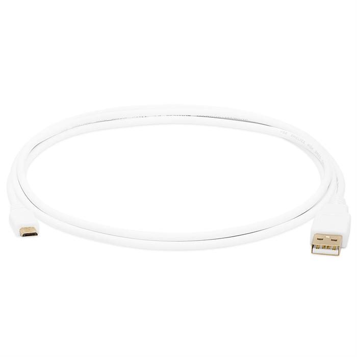 Cmple - USB 2.0 A Male to Micro B Male, Gold-Plated Charging Cable - 6 Feet White