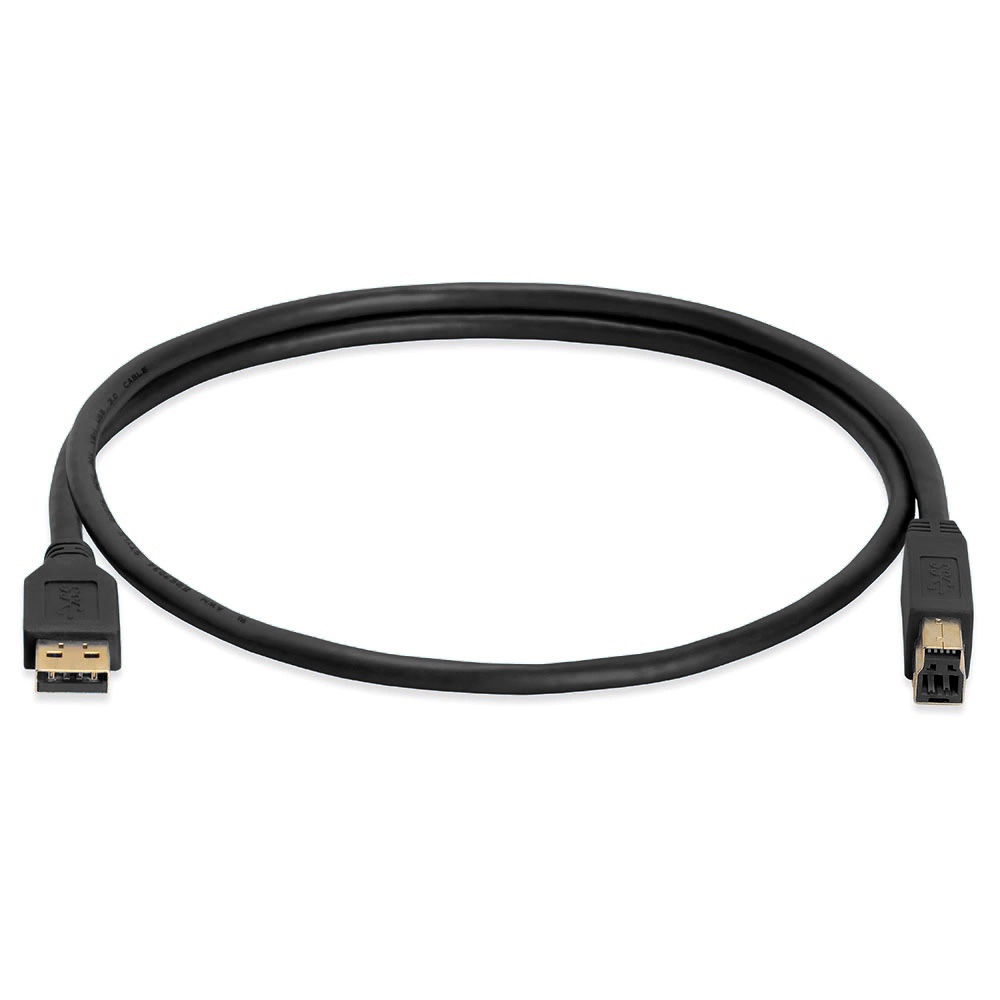 USB 3.0 A Male to B Male cable gold-plated - 3Feet