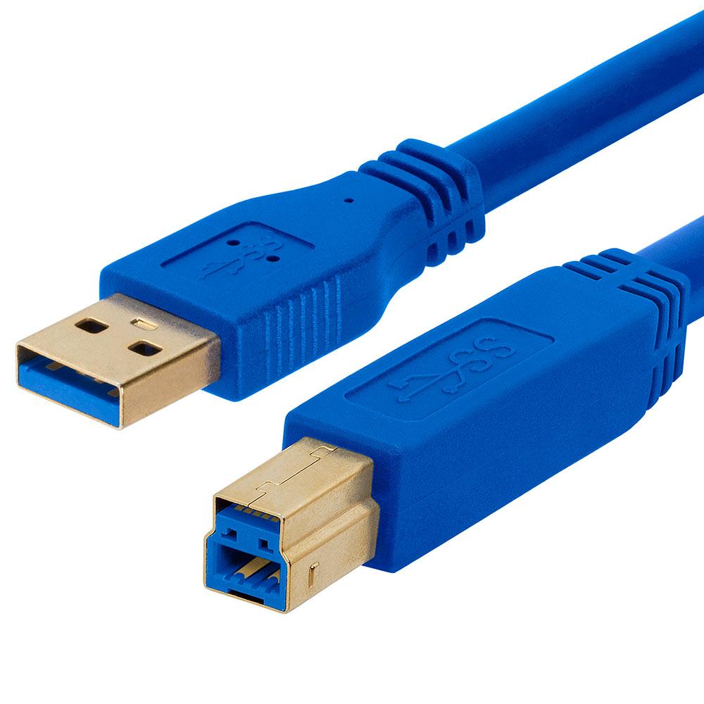 Dovenskab jeg er syg Net USB 3.0 A Male to B Male cable gold-plated - 6Feet
