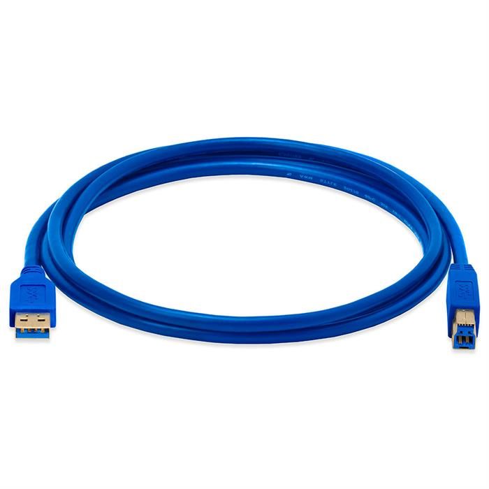 Cmple - USB 3.0 Cable 6ft Male to Male USB Printer Cable USB A to B Cable Computer Cord for Hard Disk Drive, Printer, Scanner, USB Hub, Docking Station - Blue
