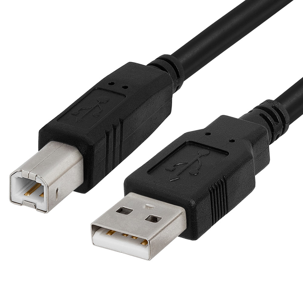 USB 2.0 A Male To B Cable - Black