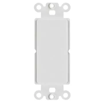 Cmple - White Decora Wall Plate Insert Blank, 1 Gang Blank Outlet Adapter Insert Cover