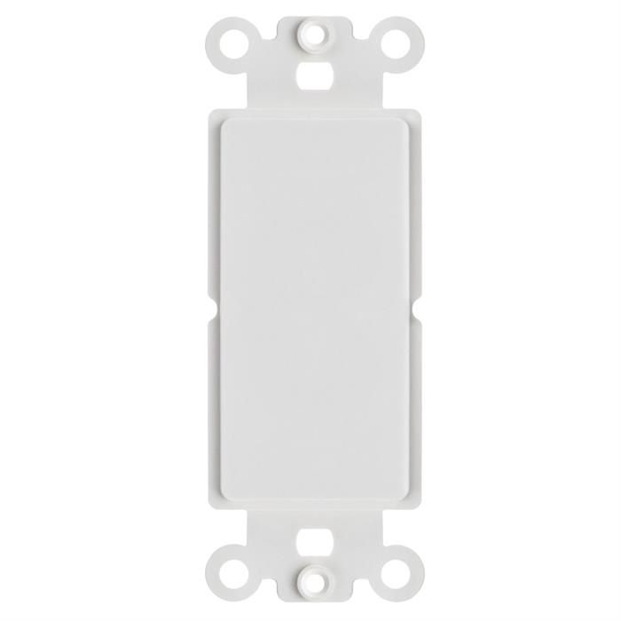 Cmple - White Decora Wall Plate Insert Blank, 1 Gang Blank Outlet Adapter Insert Cover