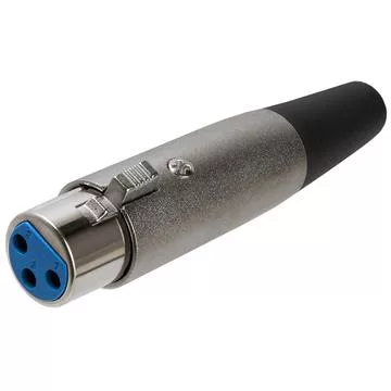 3P XLR Female Microphone Connector – Silver