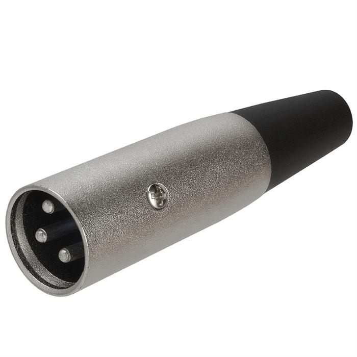 3P XLR Male Microphone Connector – Silver