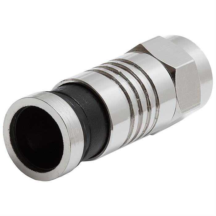 Compression Connector for RG6 with Black Tail