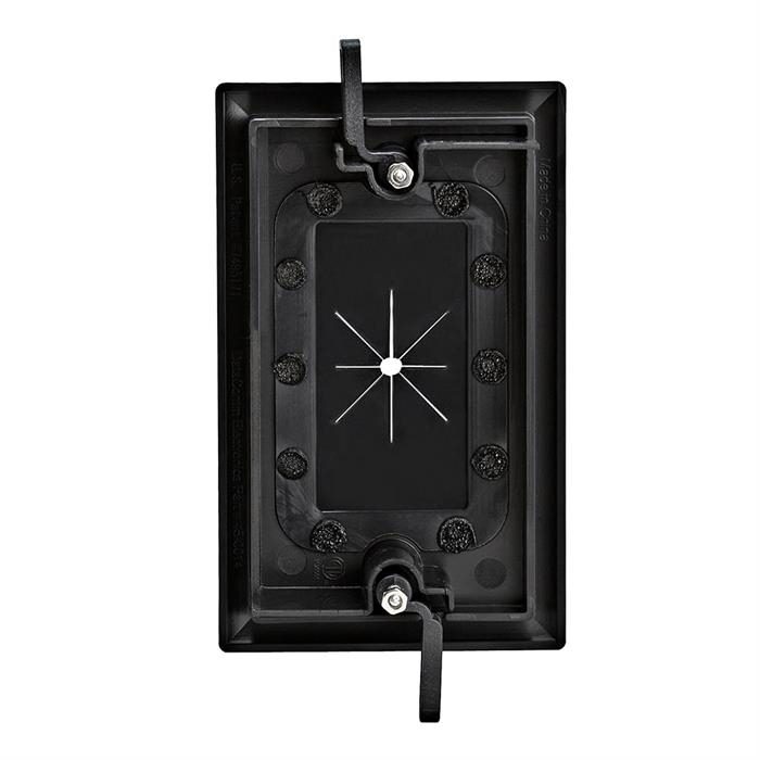 DataComm 45-0014-BK One-Gang Low-Voltage Cable Plate With Flexible Opening - Black