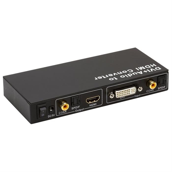 DVI & S/PDIF Digital Coax/Optical Toslink Audio to HDMI Converter