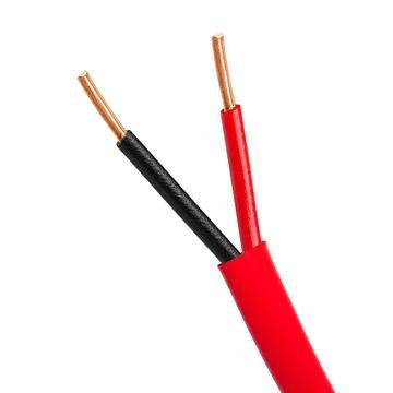 Fire Alarm 14/2 Bare Copper 14AWG 2 Conductor Unshielded Cable - 1000 Feet Red