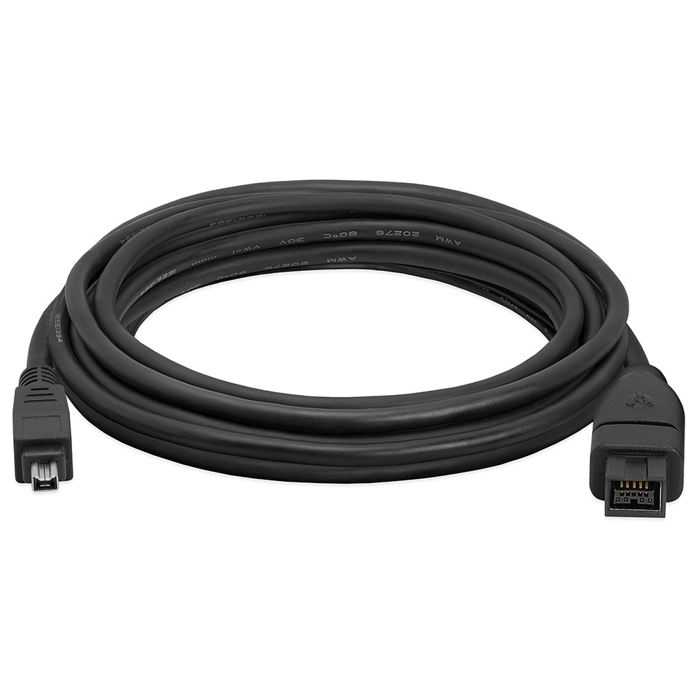 Picture of FireWire 800 9-Pin To FireWire 400 4-Pin Bilingual Cable - 10 Feet Black