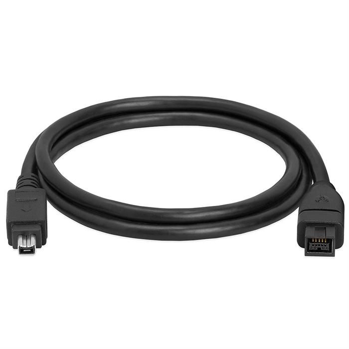 FireWire 800 9-Pin To FireWire 400 4-Pin Bilingual Cable - 3 Feet Black