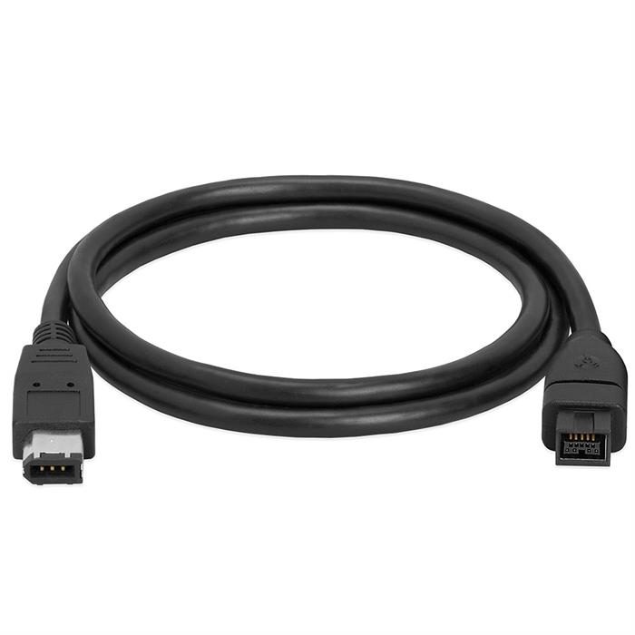 FireWire 800 9-Pin To FireWire 400 6-Pin Bilingual Cable – 3 Feet Black