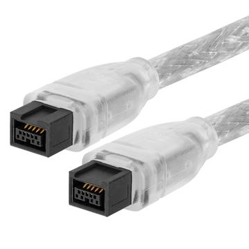 FireWire 800 BETA 9 Pin to 9 Pin Male To Male Cable 15 Feet Clear
