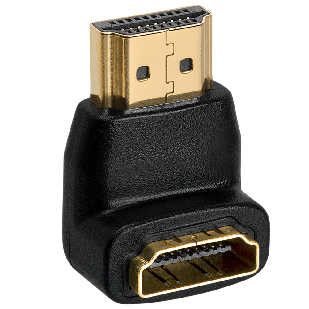 Connector HDMI Male to Female Port Saver 90 Degree Adapter 