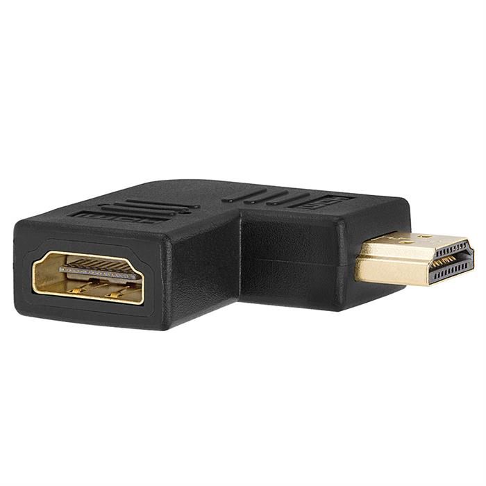 HDMI Right Angle Port Saver M/F Adapter - Vertical Flat Left 90 Degree