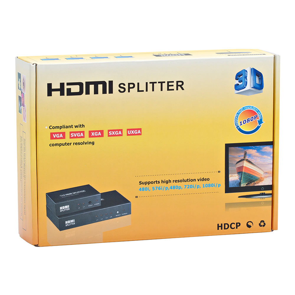 Synes Metode Svin HDMI Splitter Powered 1x4