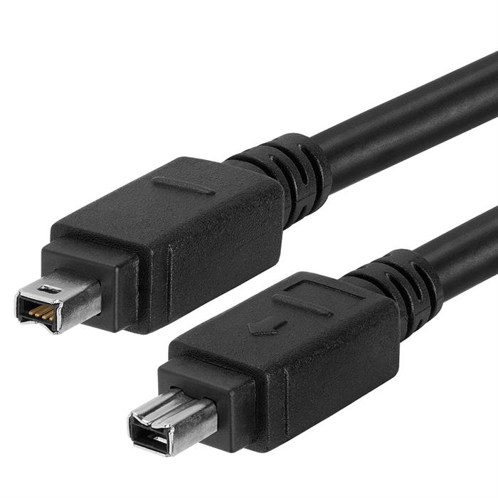 IEEE-1394 FireWire/iLink DV 4 Pin Male To Male Cable - 10 Feet Black