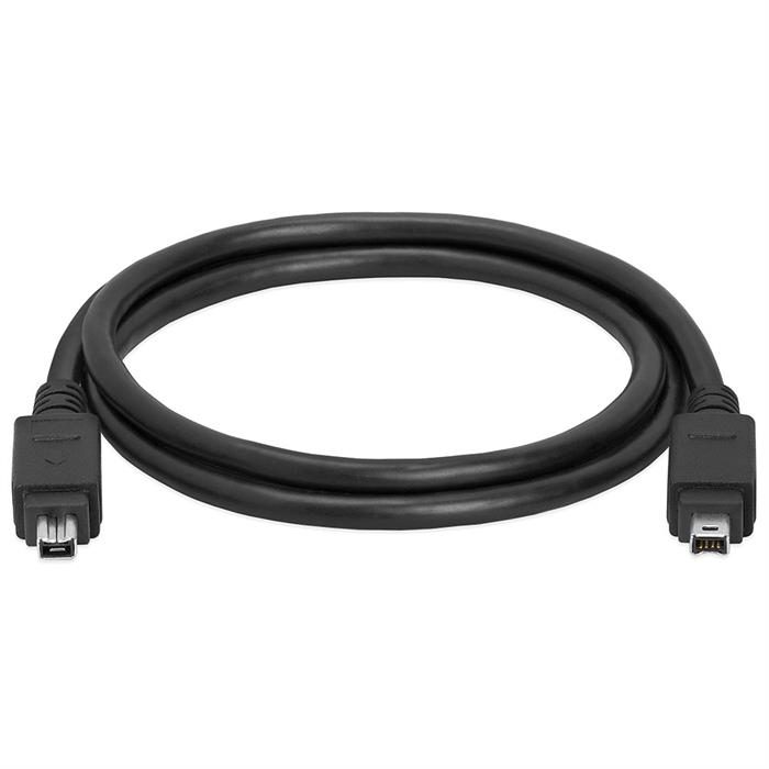 IEEE-1394 FireWire/iLink DV 4 Pin Male To Male Cable - 3 Feet Black