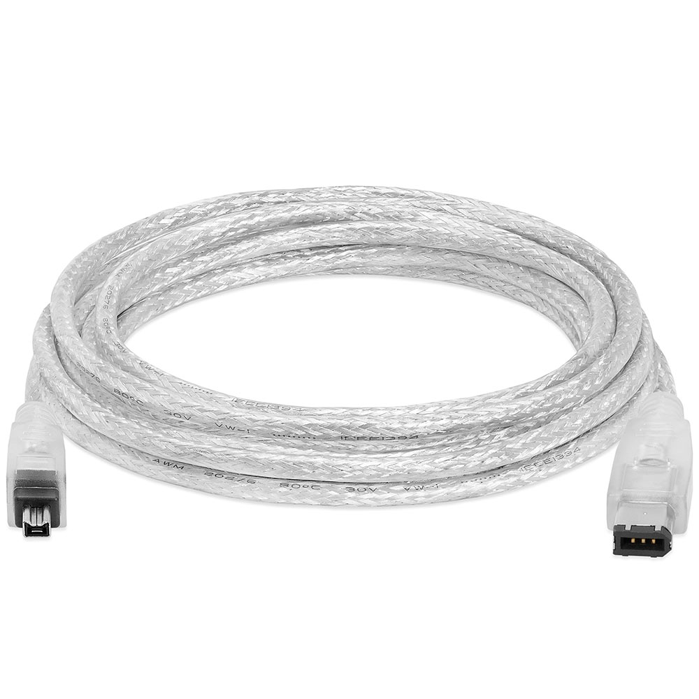 15-Foot IEEE-1394 9-Pin to 6-Pin FireWire 800/400 Cable Black Pack of Two 