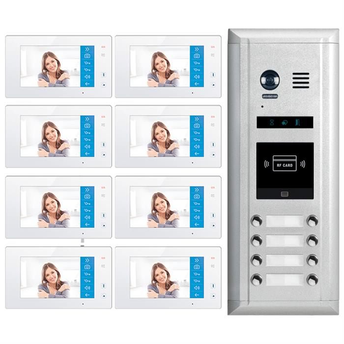 Intercom System for Home | 1 Apartment 170° Video DoorBell WiFi | 2  Monitors 7, Door Release - DX4721M/ID