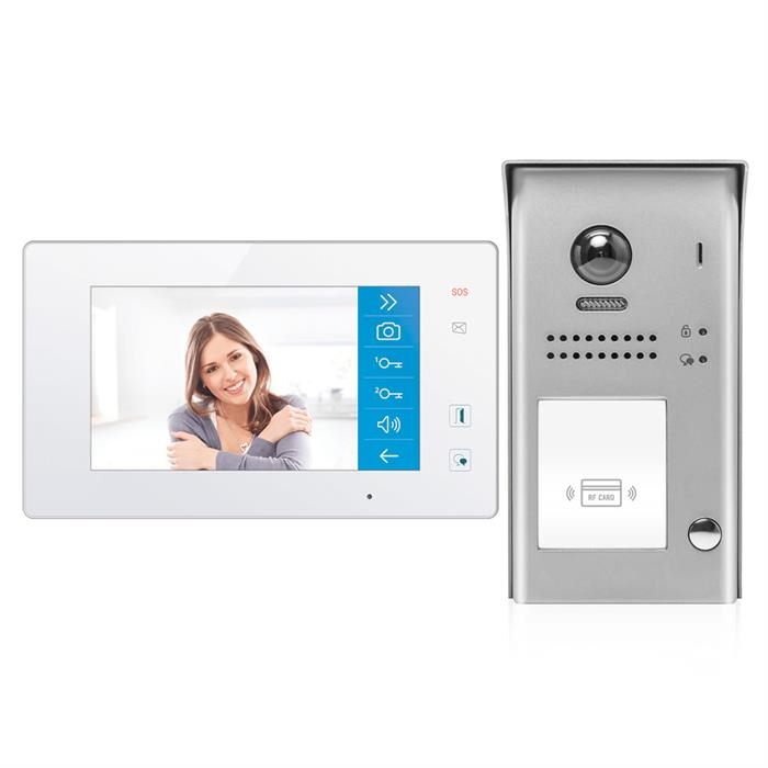 Video Intercom Doorbell System with One Monitor for One Apartment	