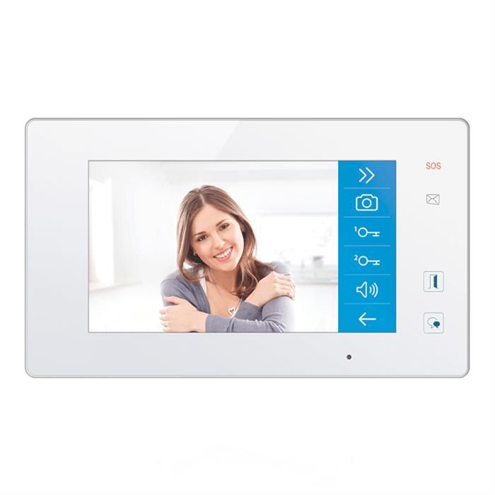 Slim 7-inch Color TFT Touch Screen Indoor Monitor