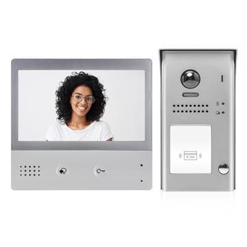 2-Wire Video Doorbell Intercom System with One Monitor for One Apartment 