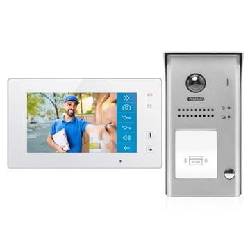 2-Wire Video Doorbell Intercom System with One Monitor for One Apartment