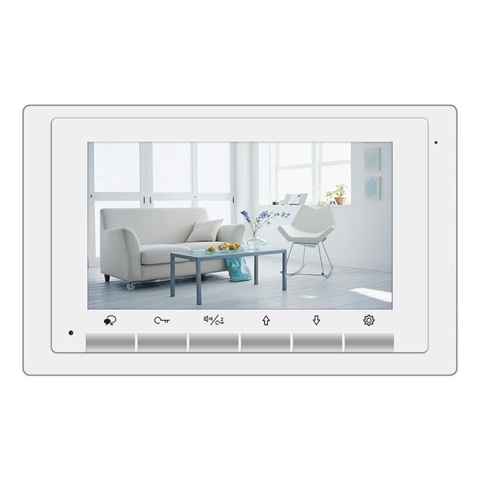 Intercom System for Home | 2 Wire 1 Apartment Door Bell | 2 x 7" Monitors, Door Release - DK1721/ID