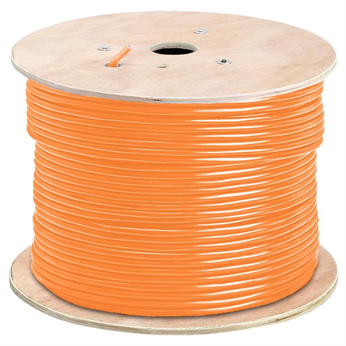 CAT5e, 350 MHZ, Shielded, 24AWG, Bare Copper, 1000FT, Orange, Bulk Ethernet Cable	