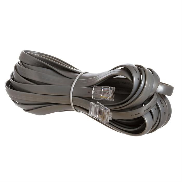 RJ11 Reverse for Voice Modular Cable 25 Feet Silver 2 Pack