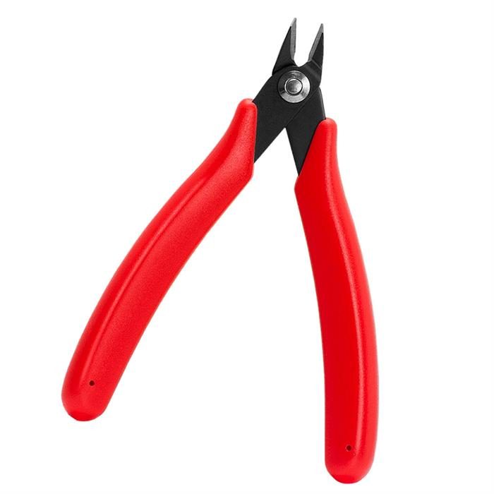 Platinum Tools 10531C 5 inch Side Cutting Pliers with Red Comfort Grip Handle