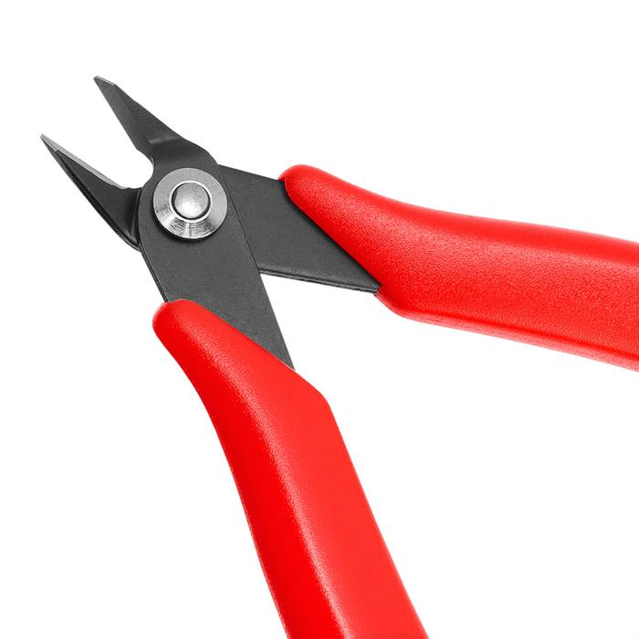 Platinum Tools 10531C 5 inch Side Cutting Pliers with Red Comfort Grip Handle