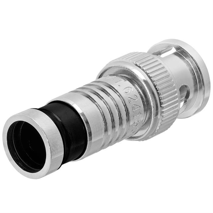 Platinum Tools 18039 SealSmart Compression BNC-Type Connectors For RG6 Cable - 6pc Black